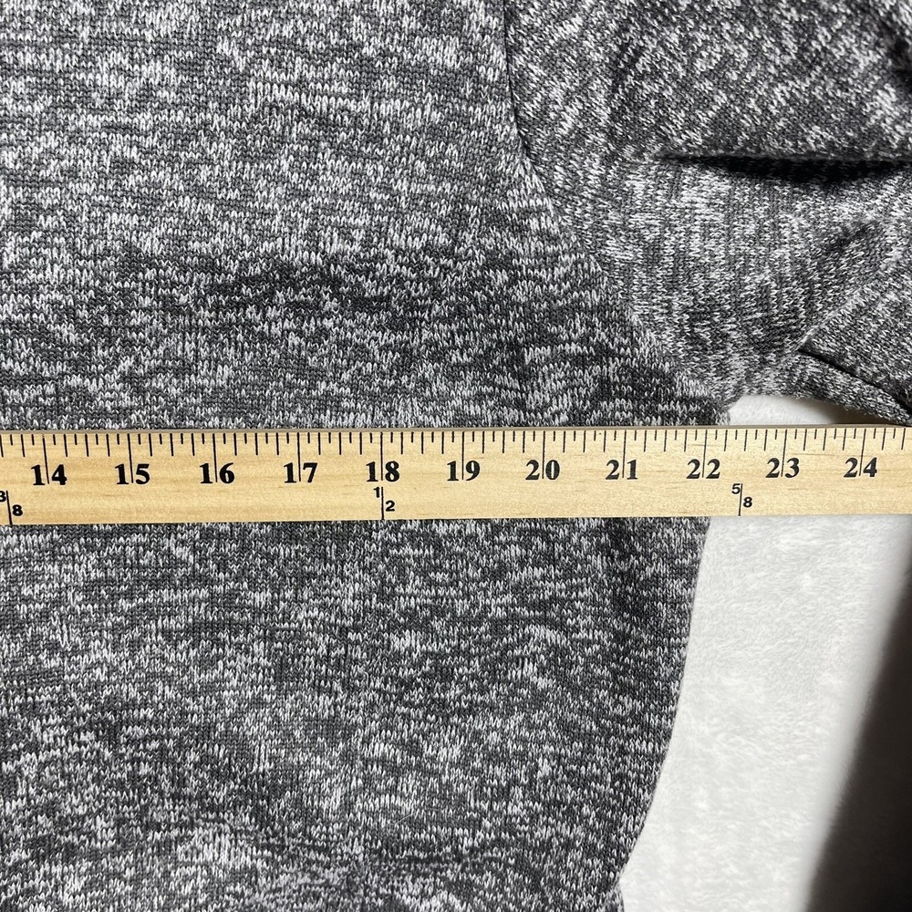 Bit & Bridle Pullover Women XL Grey Marled Quarter Zip Fleece Lined Sweater - Picture 4 of 5